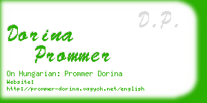 dorina prommer business card